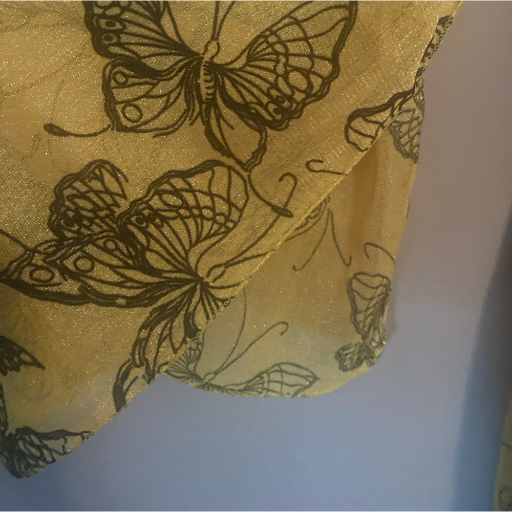 Yellow Butterfly Scarf